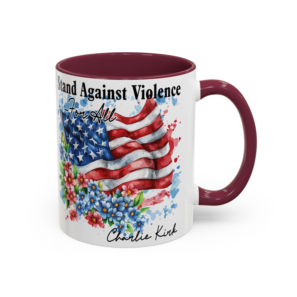 Charlie Kirk Patriotic Coffee Mugs for Inspiration, Stand Against Violence, Colorful Mugs, Gift for Activists, Tea Lovers, 4th of July