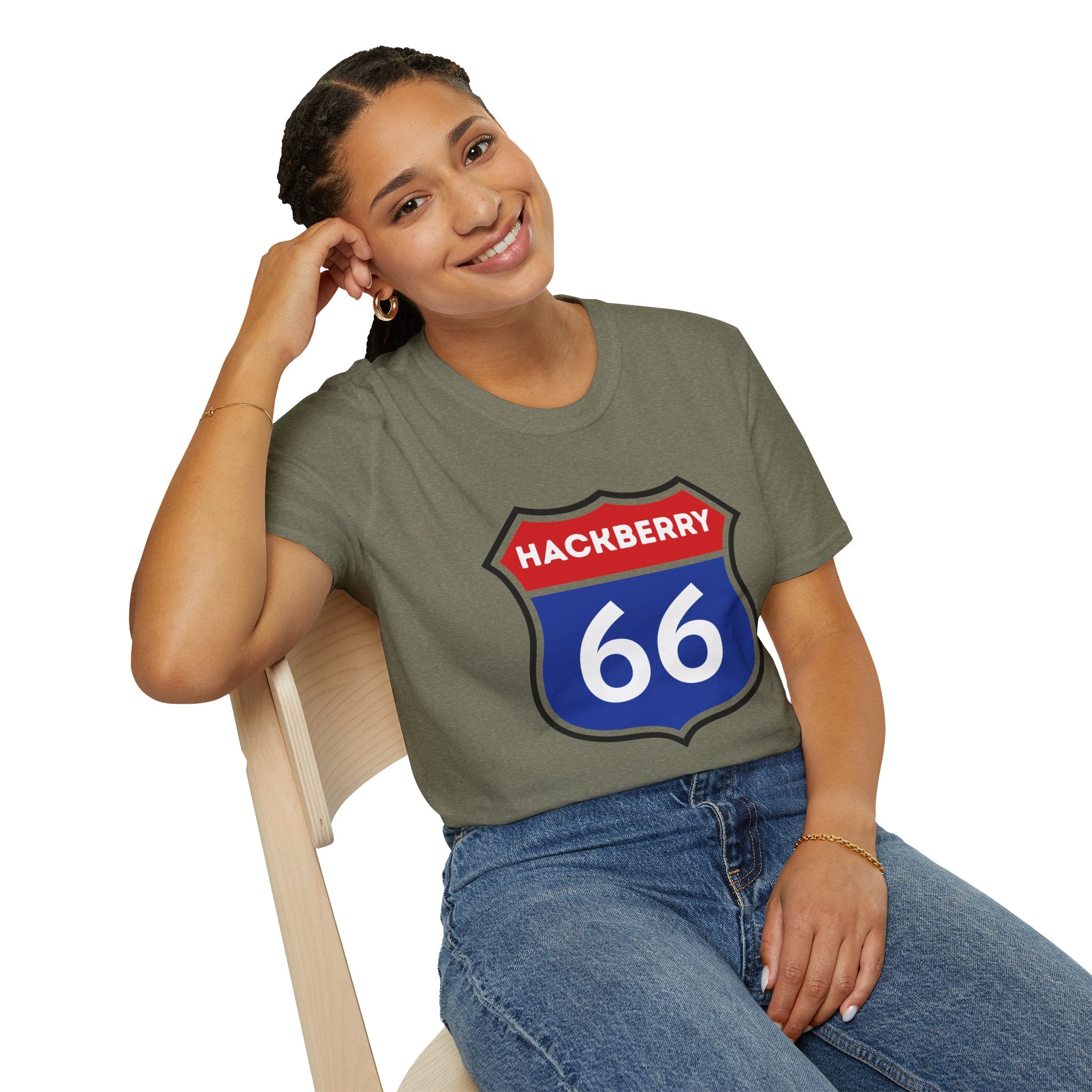 Hackberry 66 Shield T-Shirt | Route 66 Road Sign Tee
