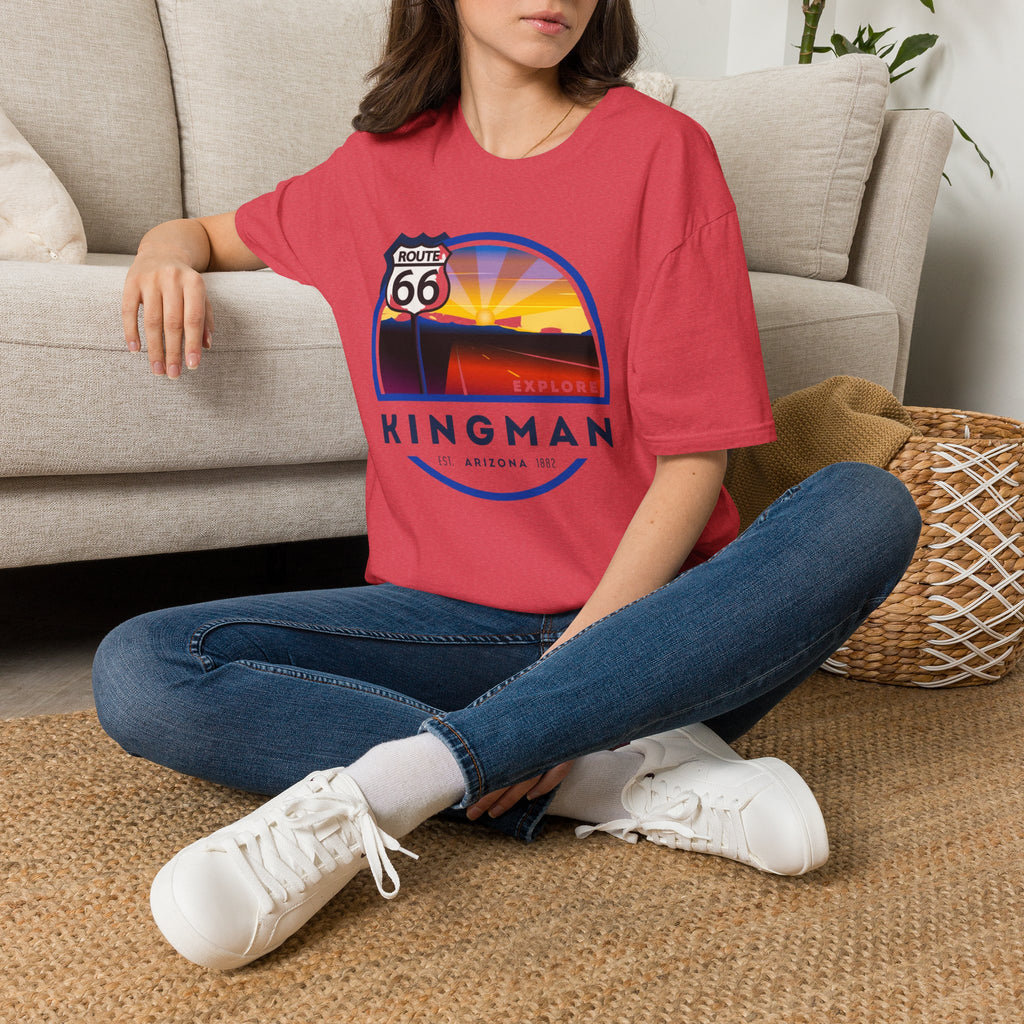 Route 66 Kingman Arizona T-Shirt — Vintage Sunset Explore Graphic Tee