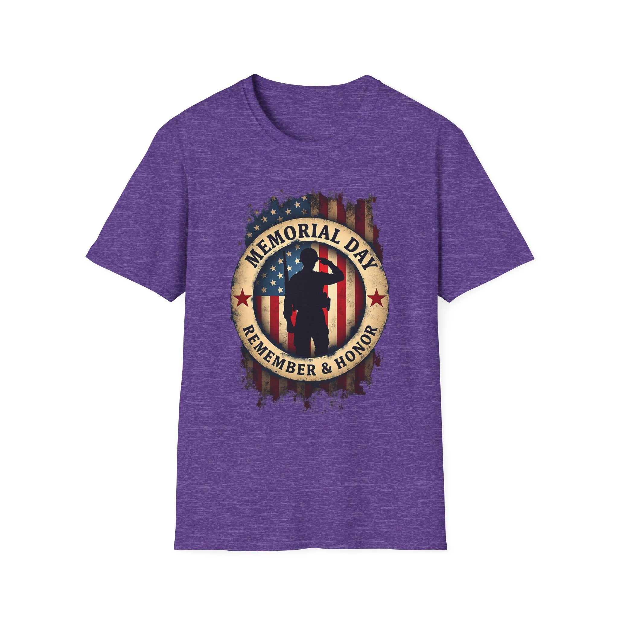 Memorial Day Remember & Honor T-Shirt | Soldier Silhouette American Flag