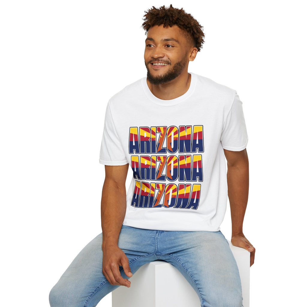 Arizona Retro Logo T‑Shirt — Vintage Sunset State Pride Tee