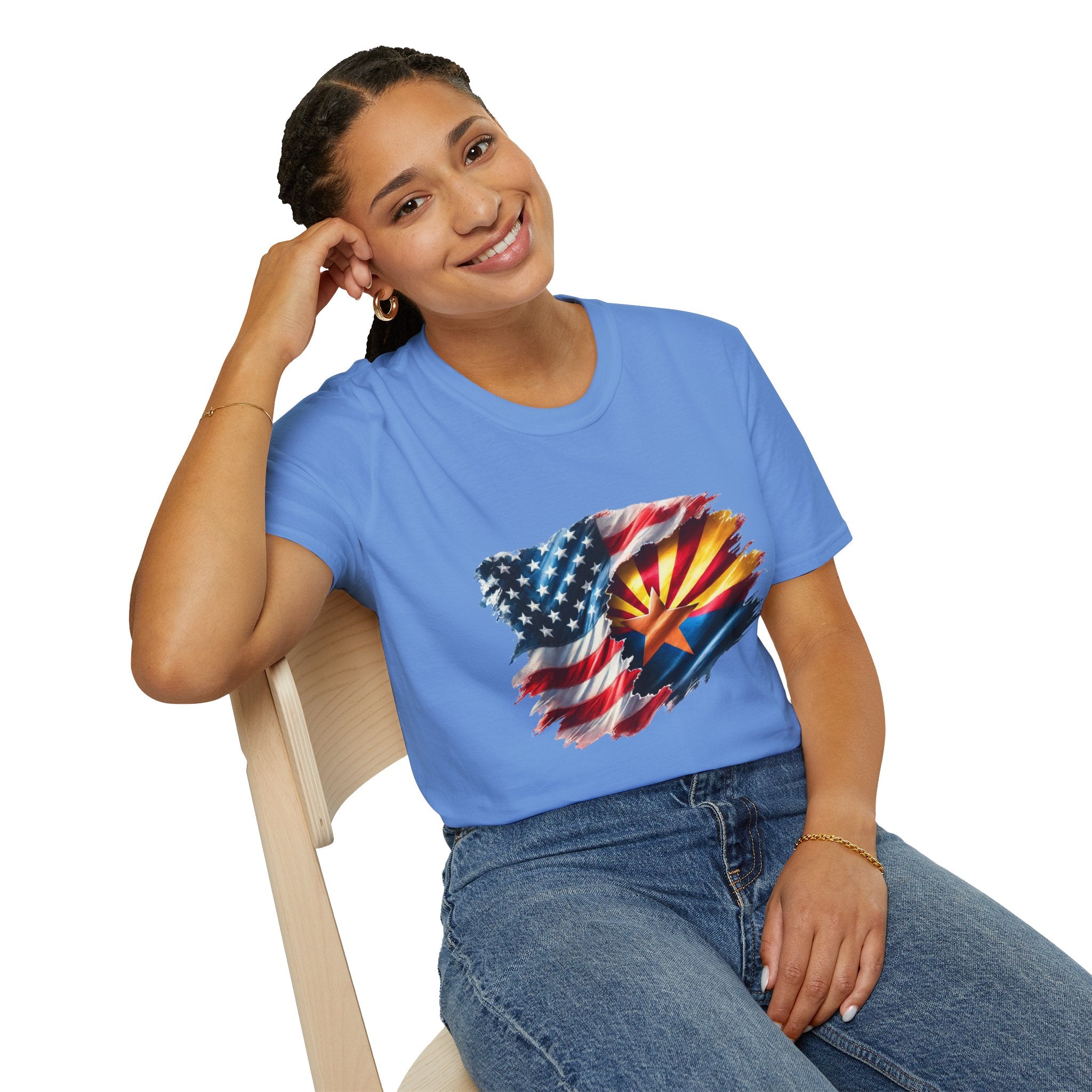 Arizona Flag with American Flag T-Shirt | Patriotic State Pride Tee