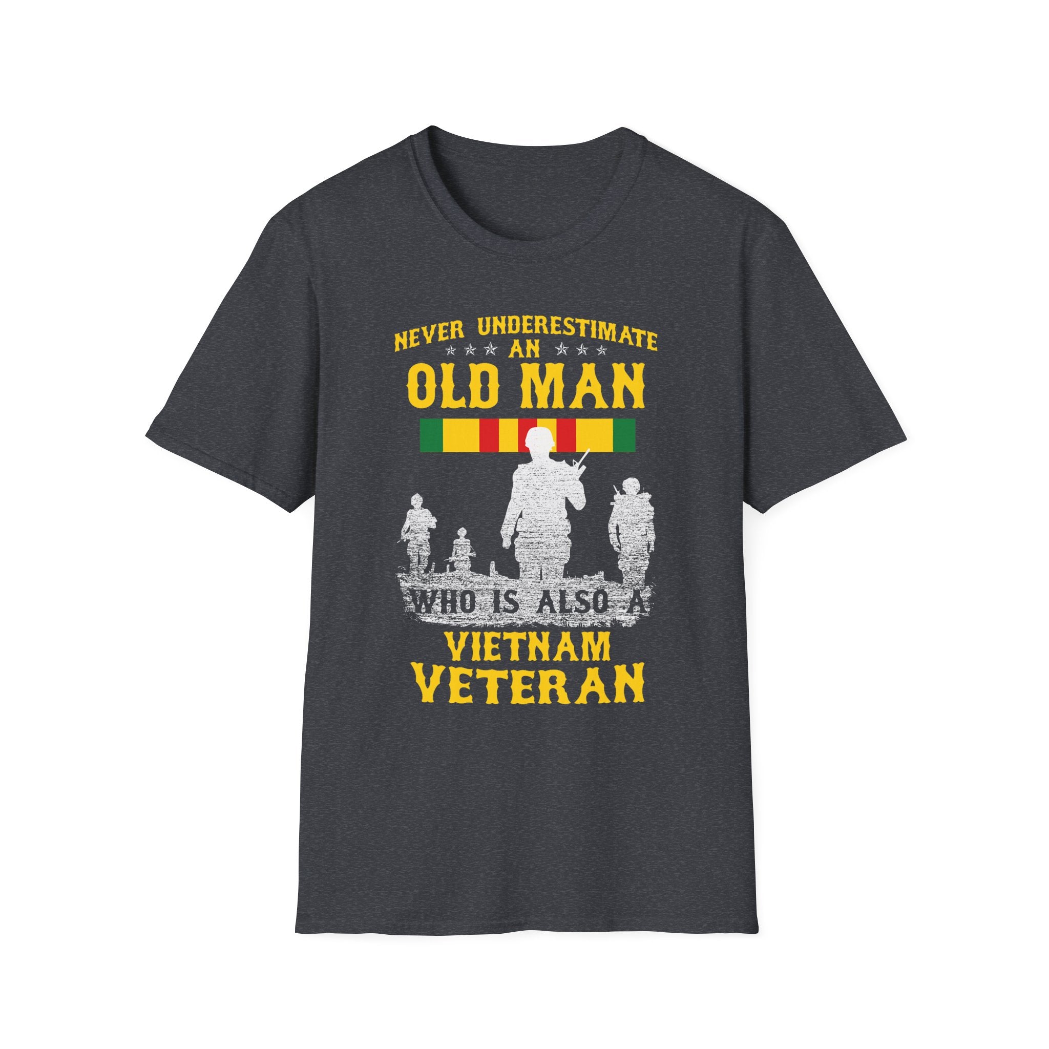 Never Underestimate an Old Man Who Is Also Vietnam Veteran T-Shirt | Military Tribute