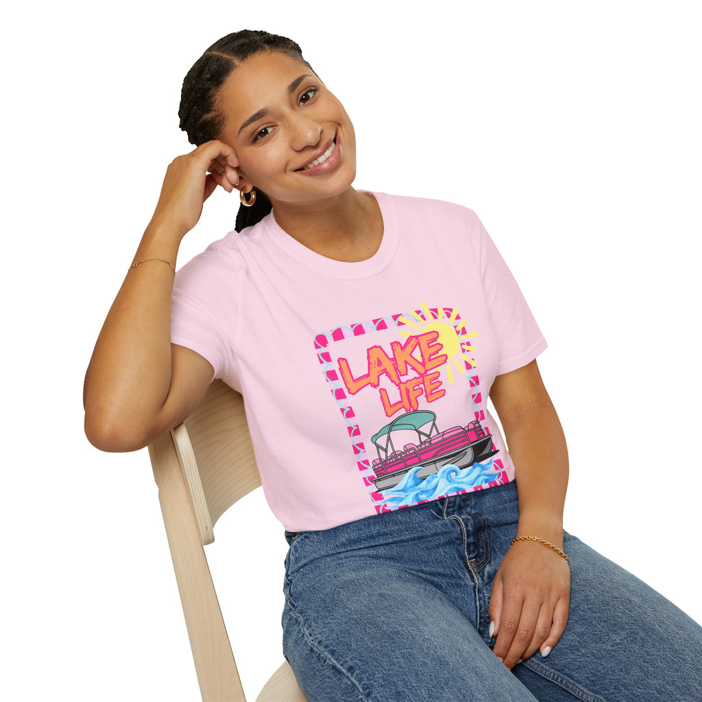 Lake Life Pontoon Boat T-Shirt | Summer Lake Vibes