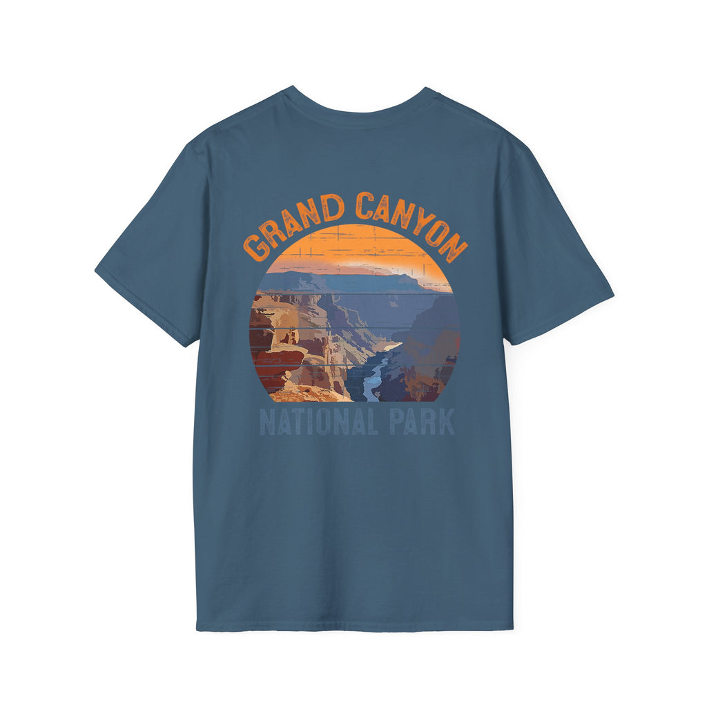 Grand Canyon Retro Sunset T-Shirt | Printed Front and Back National Park Landscape