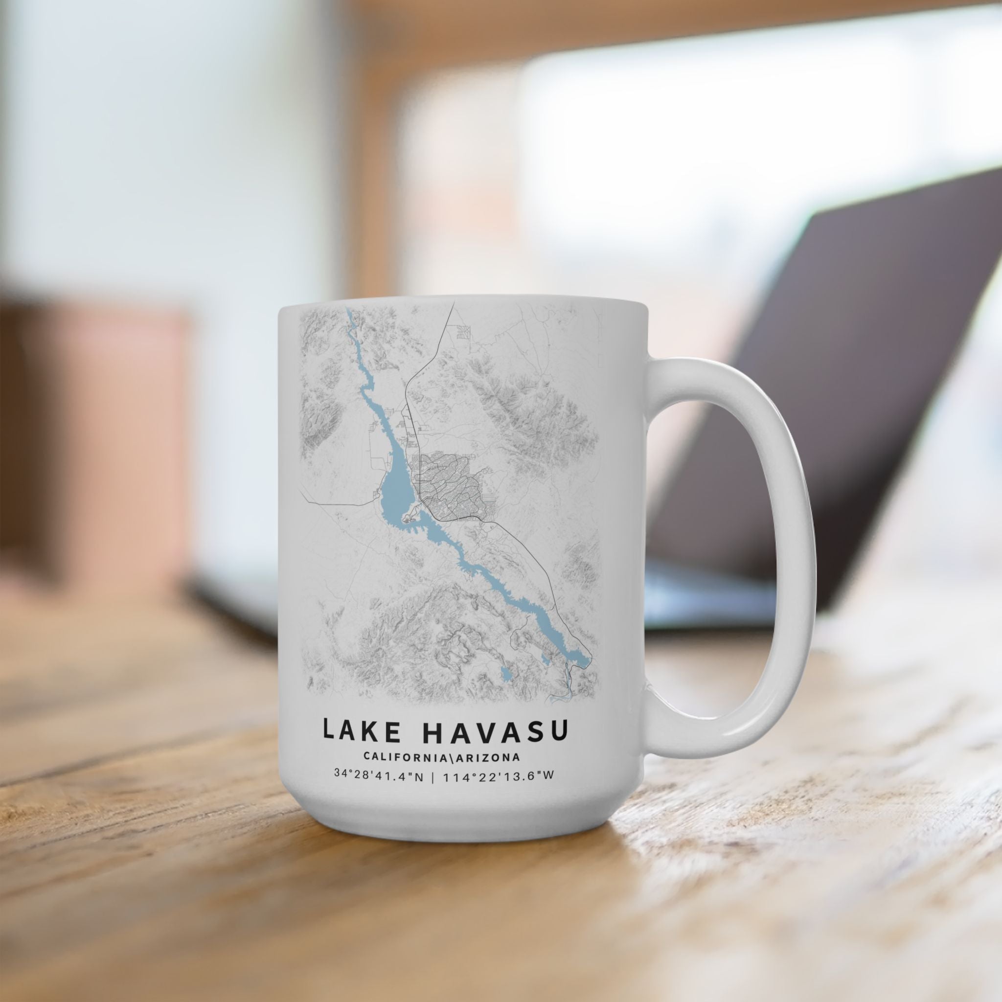 Lake Havasu Map Mug | Ceramic 11oz or 15oz, Lake Map Coffee Cup