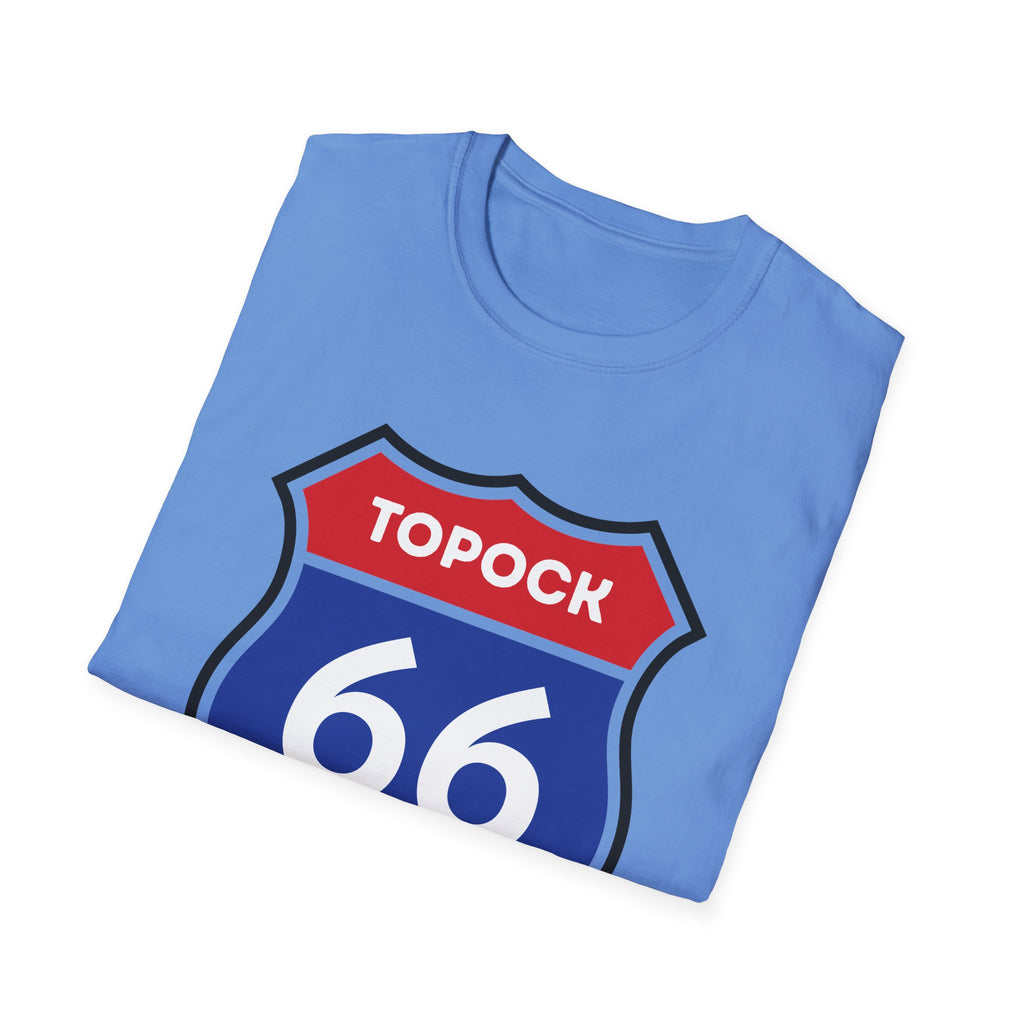 Topock 66 Shield Road Sign T-Shirt | Route 66 Arizona Travel Tee