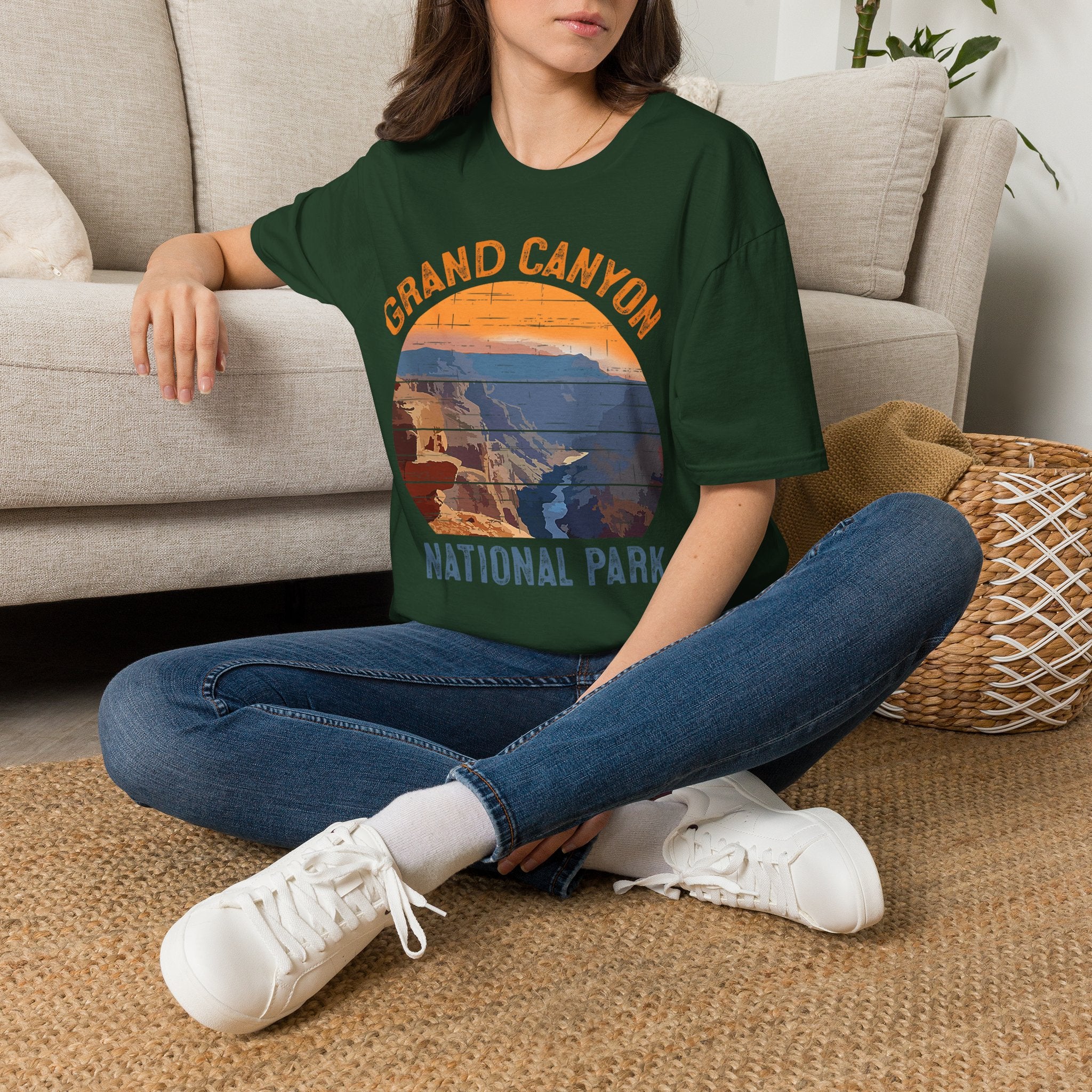 Grand Canyon National Park T-Shirt | Vintage Sunset Landscape