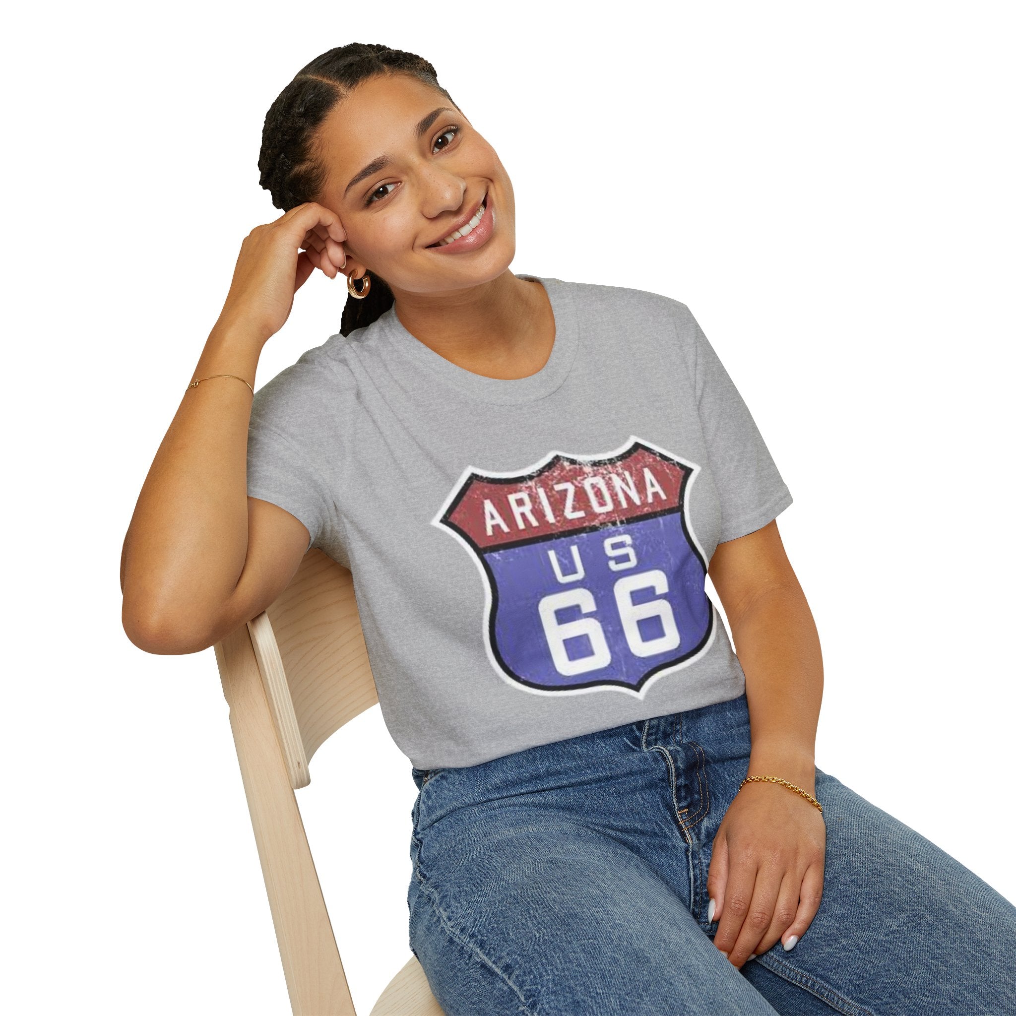 Arizona US 66 Shield T-Shirt | Route 66 Vintage Sign Tee