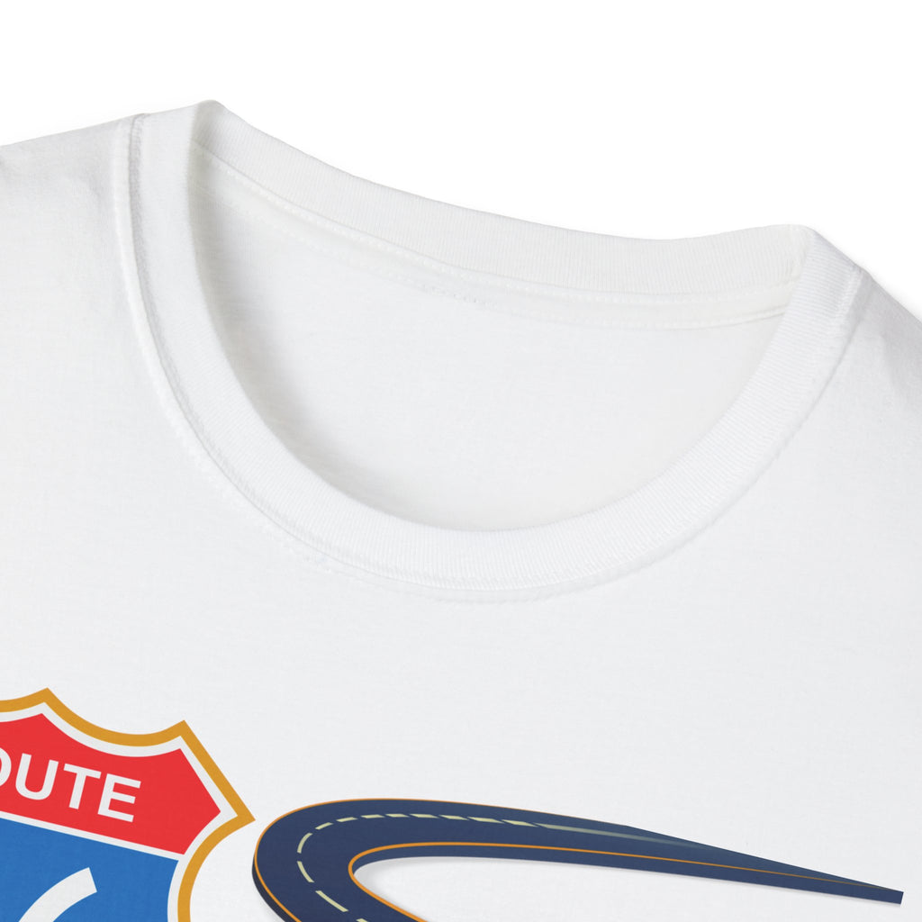 Route 66 Mens and Womans Softstyle T-Shirt, Retro Road Trip Tee, Vintage Highway Shirt, Travel Adventure Top, Unisex Graphic Tee