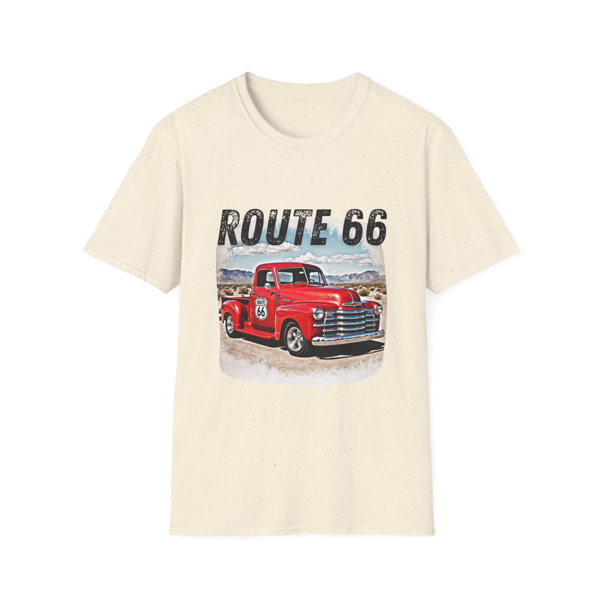 Route 66 Red Vintage Truck T-Shirt | Retro Highway Graphic