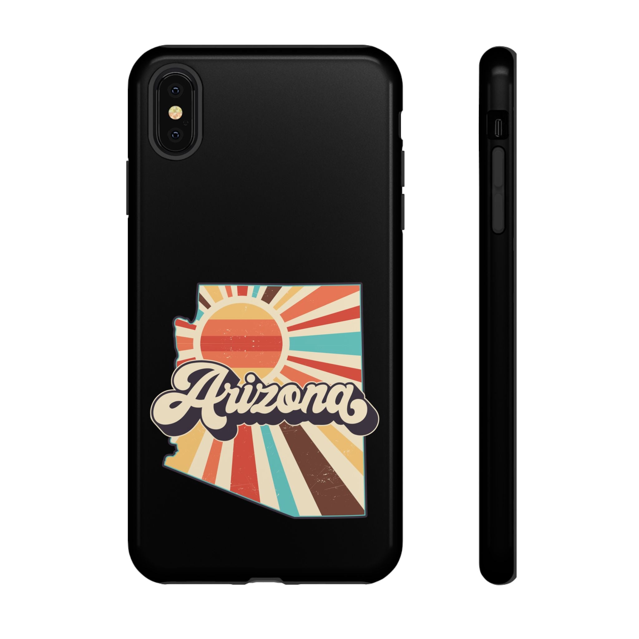 Arizona State Outline Retro Sunset Phone Case | AZ Tough Case