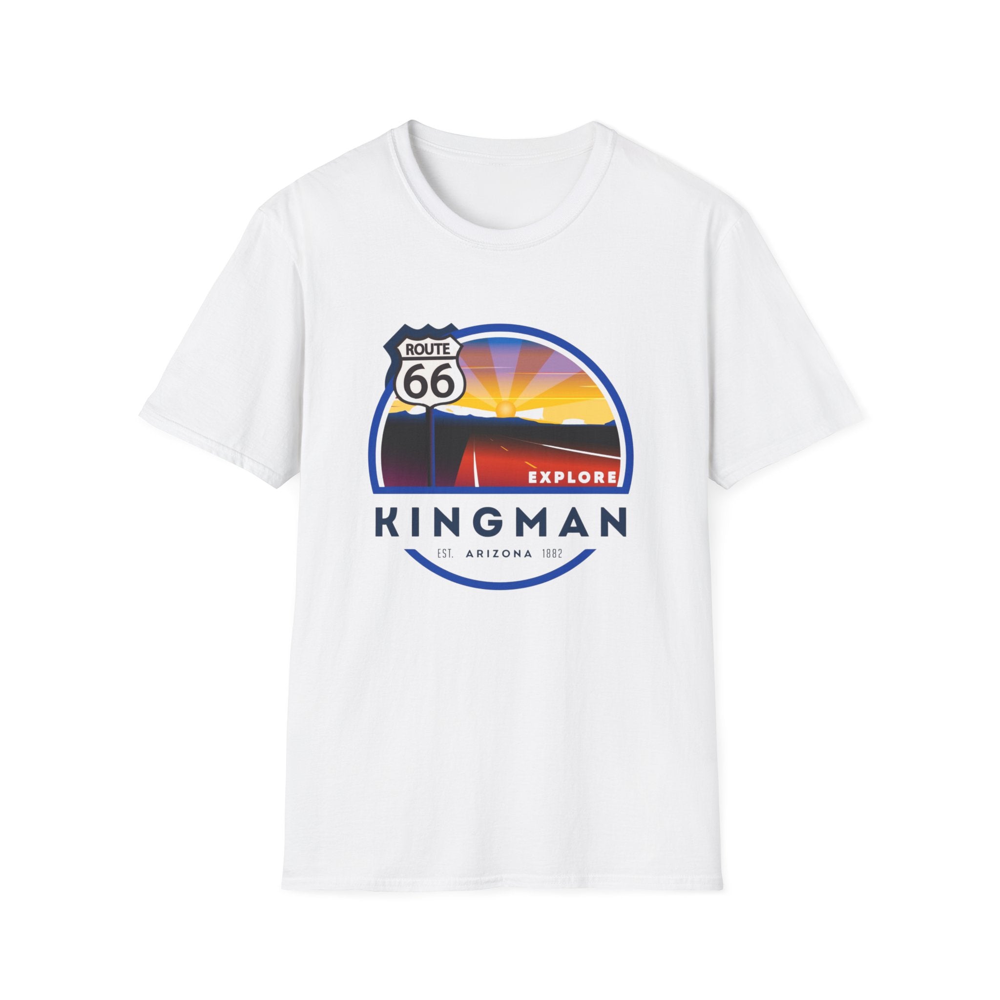 Route 66 Kingman Arizona Mens Womans Softstyle T-Shirt