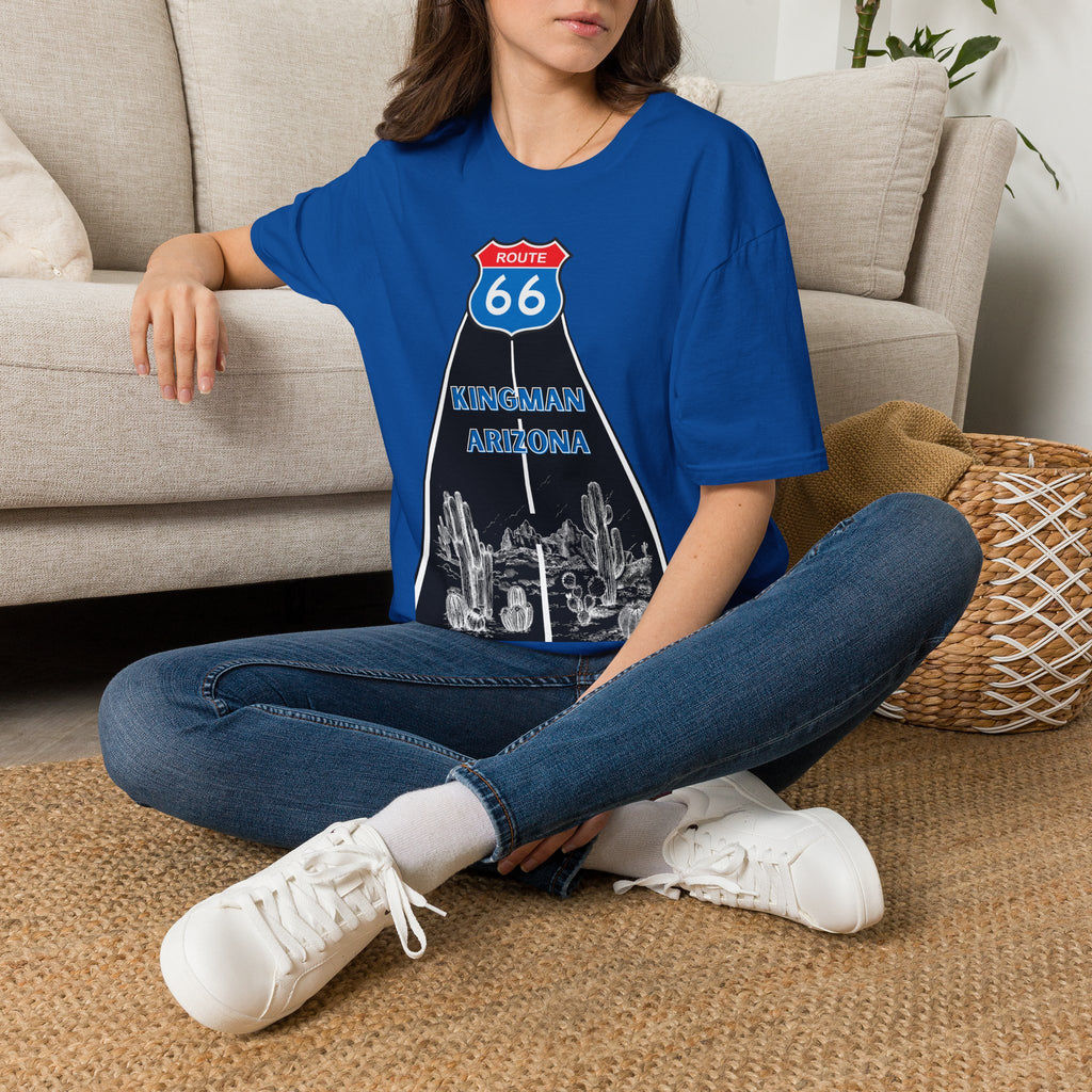 Route 66 Kingman Arizona Mens Womans Softstyle T-Shirt, Vintage Road Trip Shirt, Retro Travel Tee, Men's Women's Graphic Top, Gift for Travelers