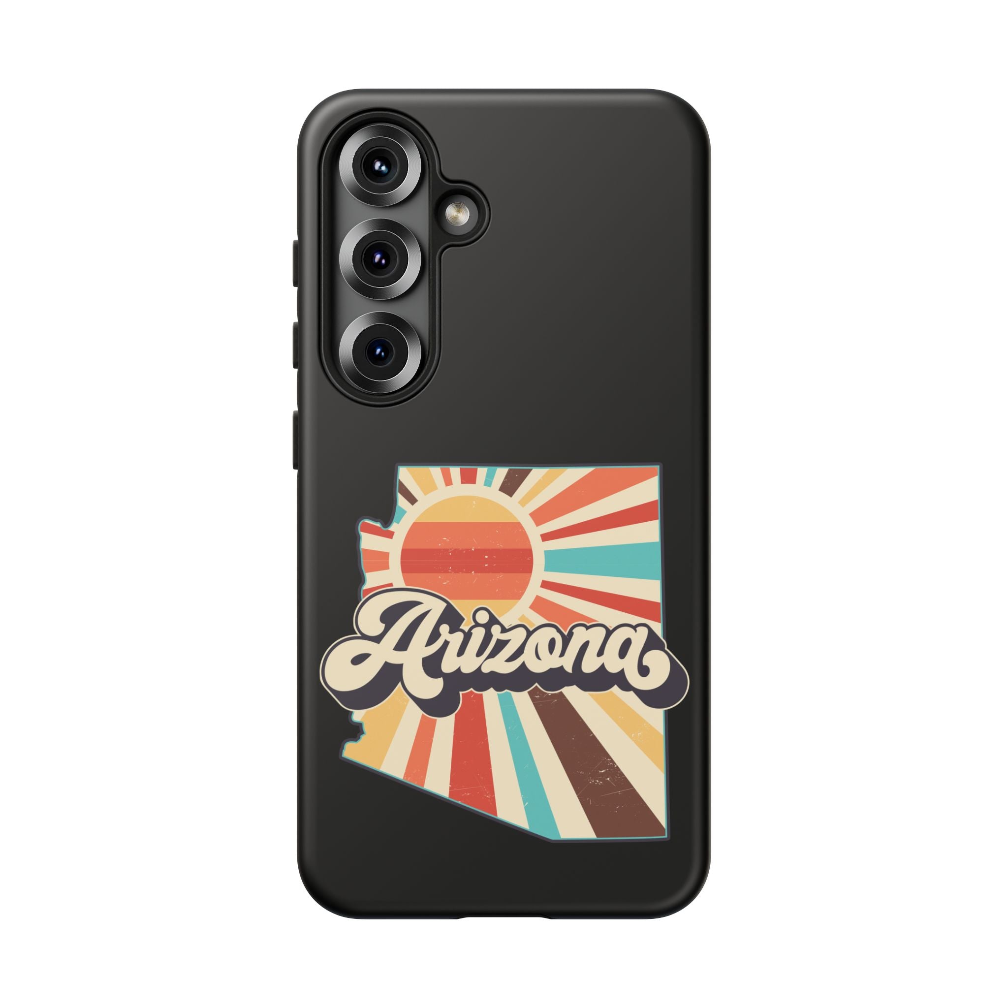 Arizona State Outline Retro Sunset Phone Case | AZ Tough Case