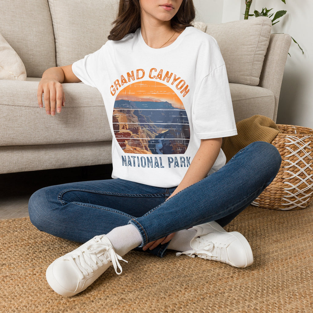 Grand Canyon National Park T-Shirt | Vintage Sunset Landscape