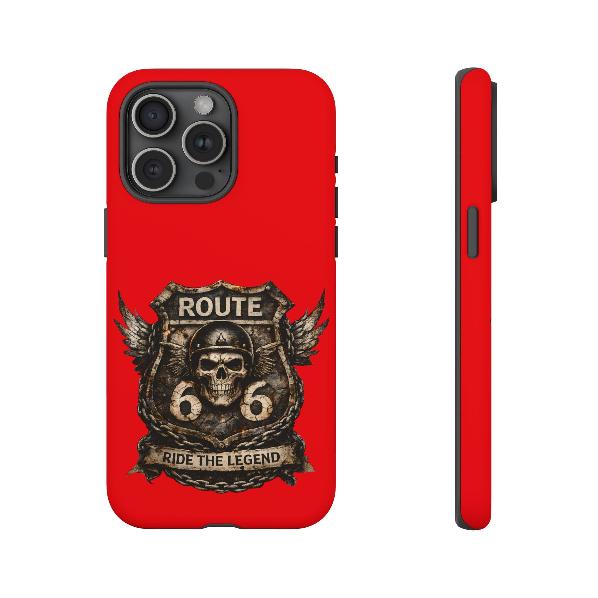 Route 66 Skull Helmet phone case | Motorcycle emblem, Ride the Legend