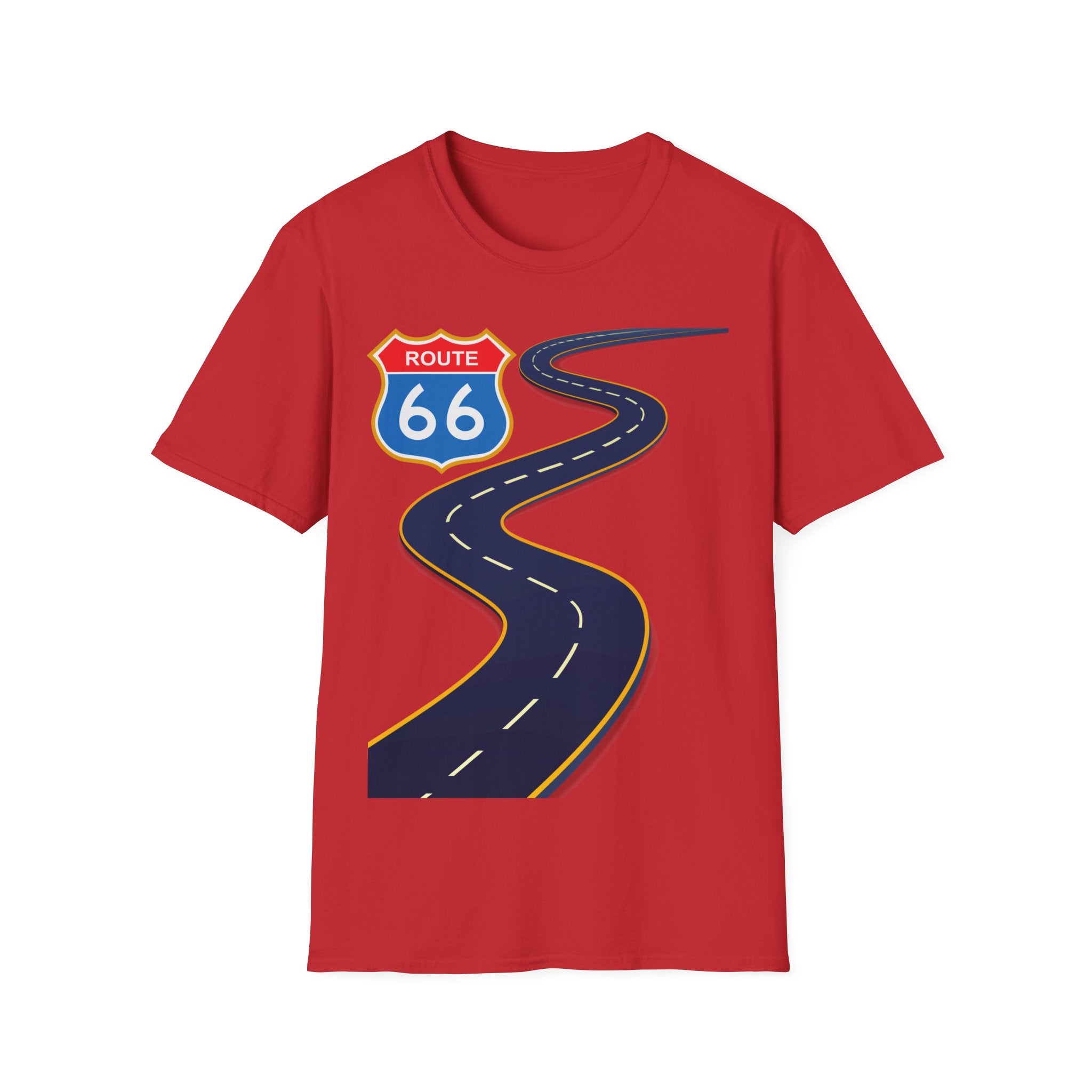 Route 66 Mens and Womans Softstyle T-Shirt, Retro Road Trip Tee, Vintage Highway Shirt, Travel Adventure Top, Unisex Graphic Tee