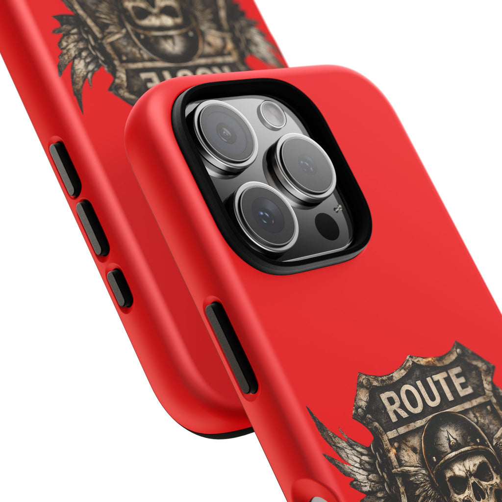 Route 66 Skull Helmet phone case | Motorcycle emblem, Ride the Legend