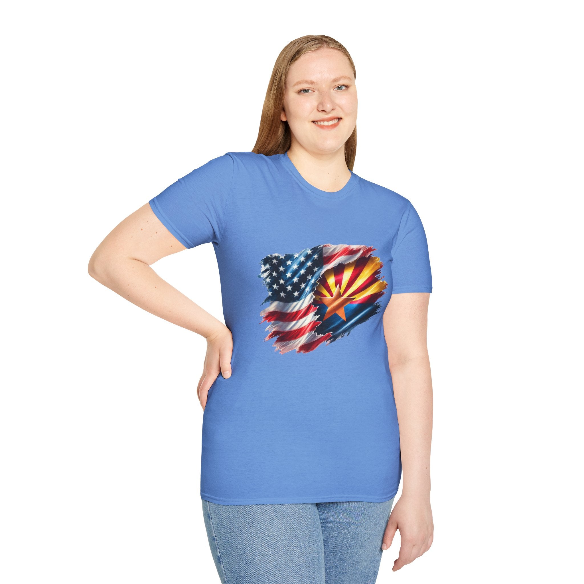Arizona Flag with American Flag T-Shirt | Patriotic State Pride Tee