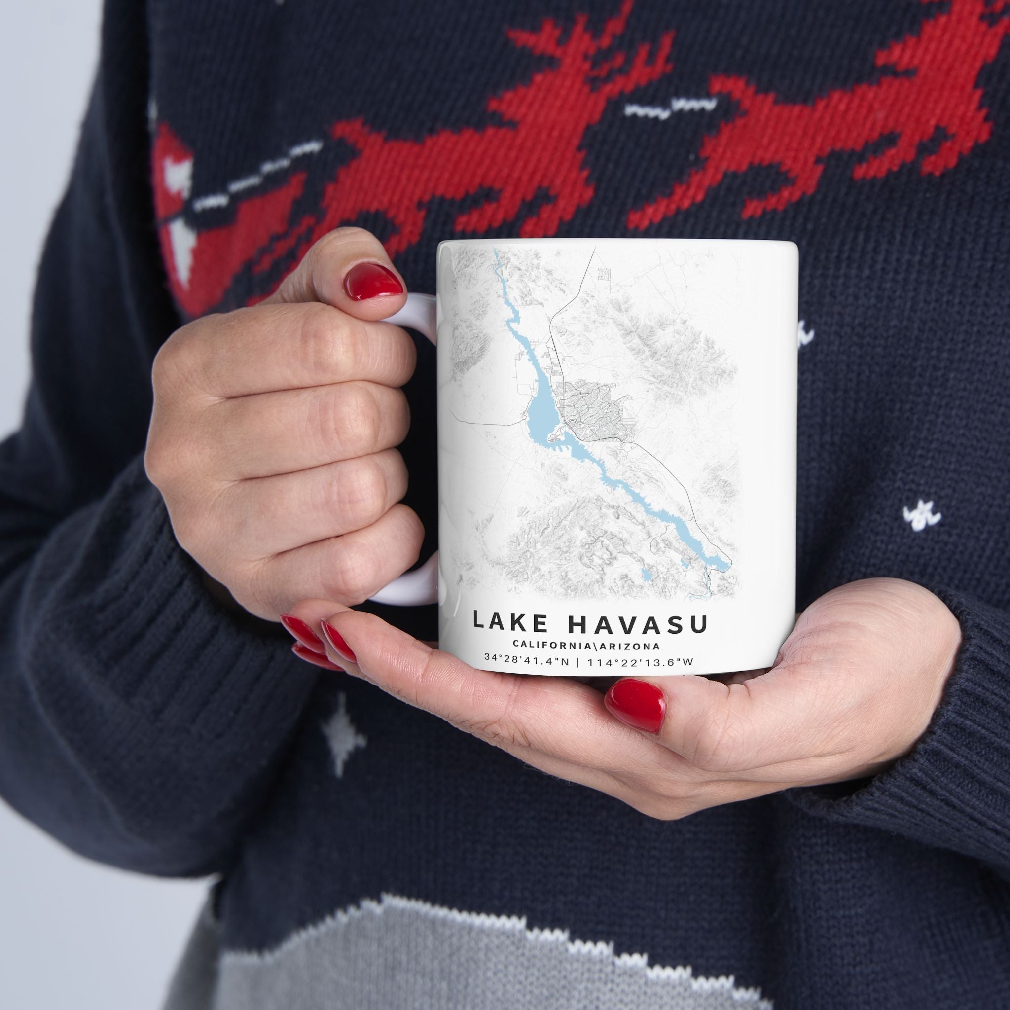 Lake Havasu Map Mug | Ceramic 11oz or 15oz, Lake Map Coffee Cup