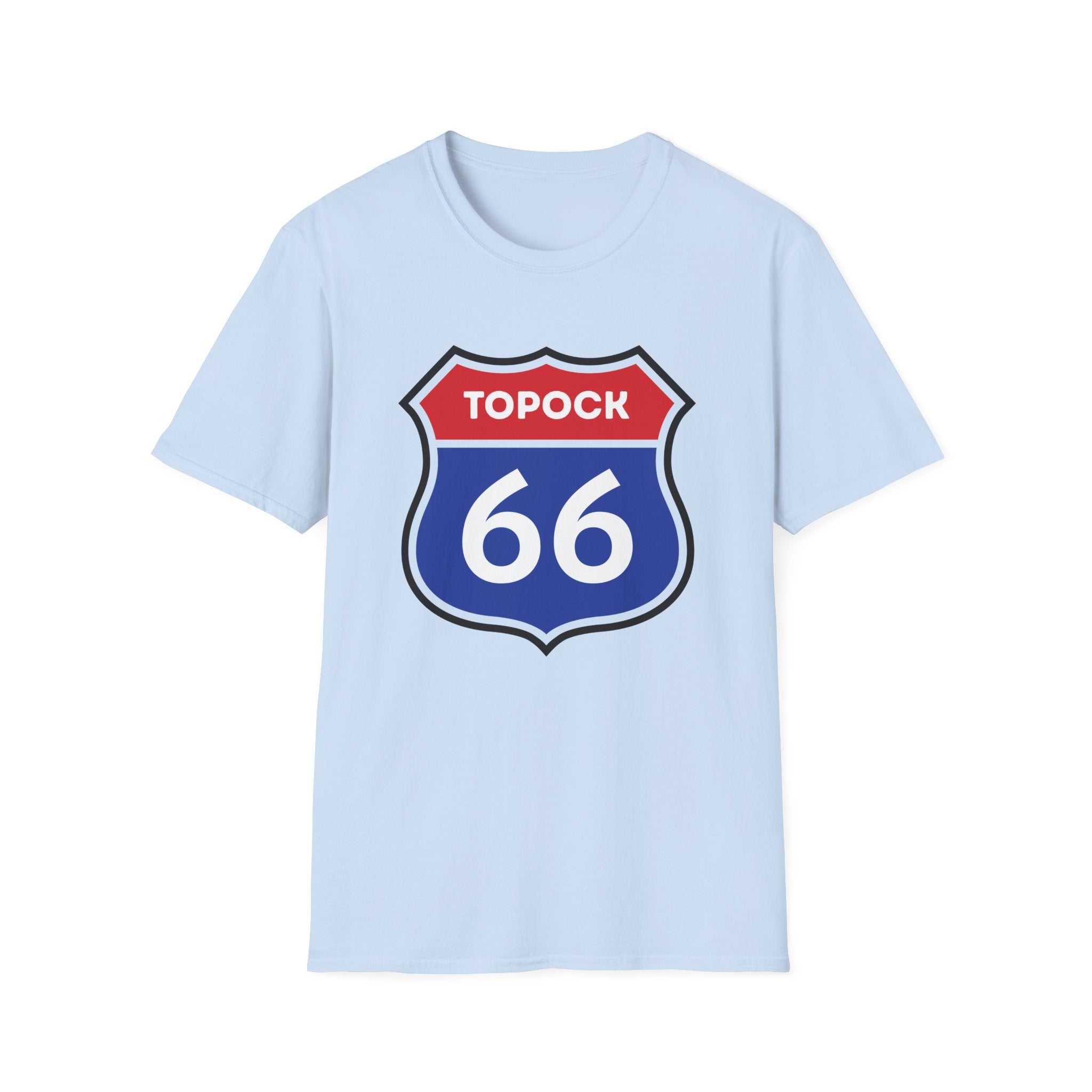 Topock 66 Shield Road Sign T-Shirt | Route 66 Arizona Travel Tee