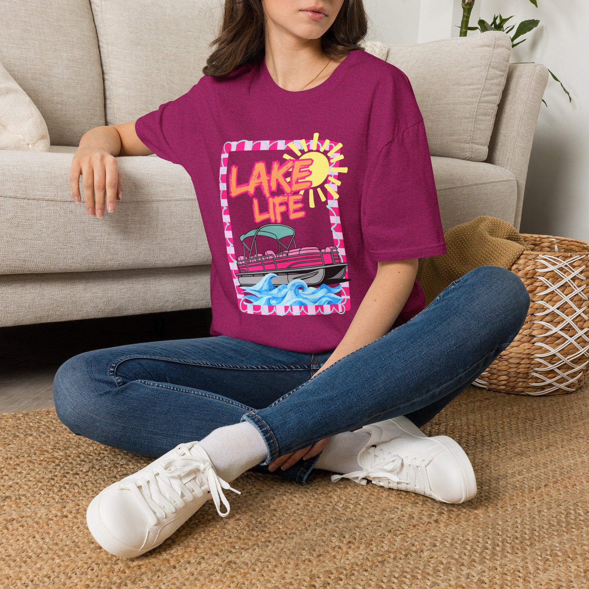 Lake Life Pontoon Boat T-Shirt | Summer Lake Vibes