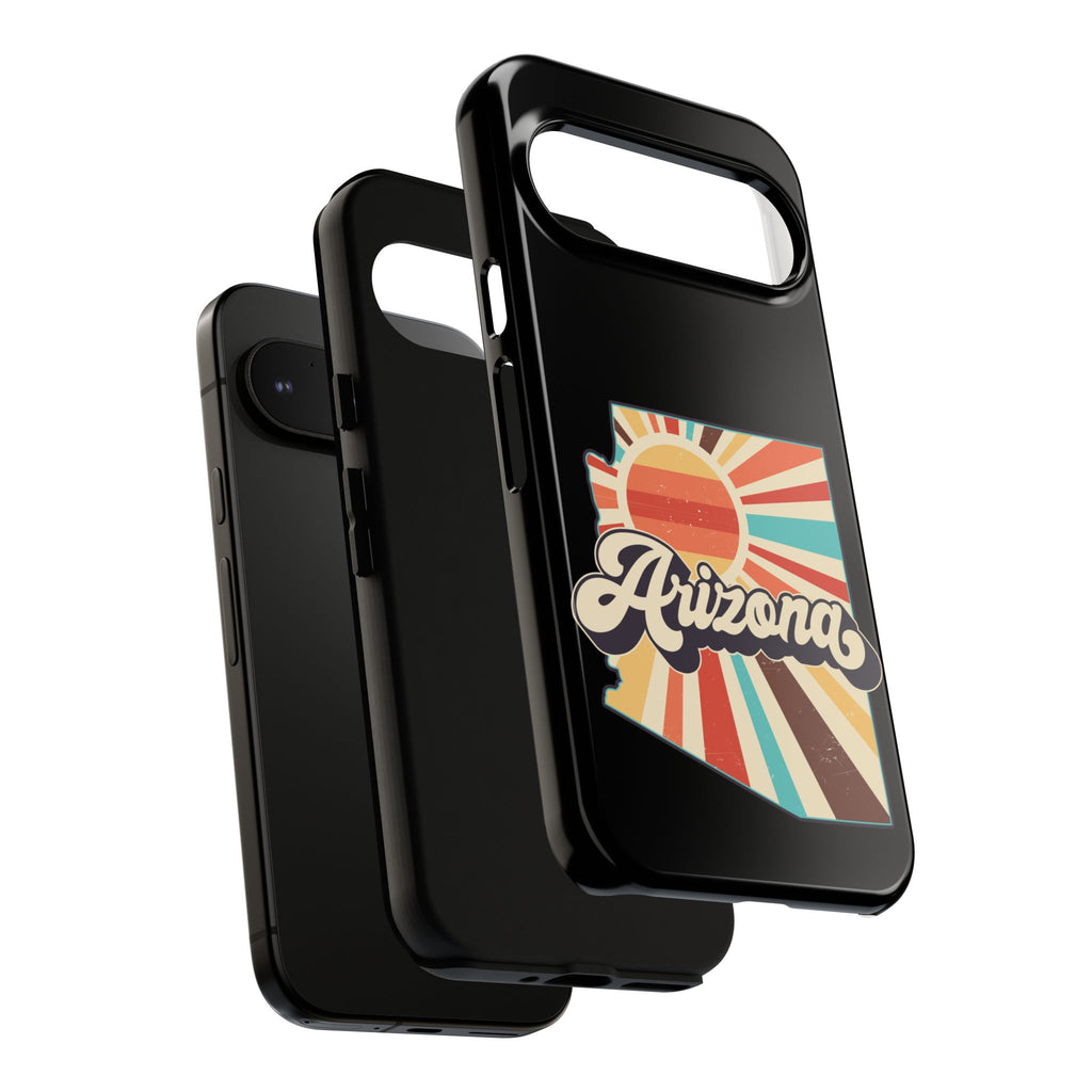 Arizona State Outline Retro Sunset Phone Case | AZ Tough Case