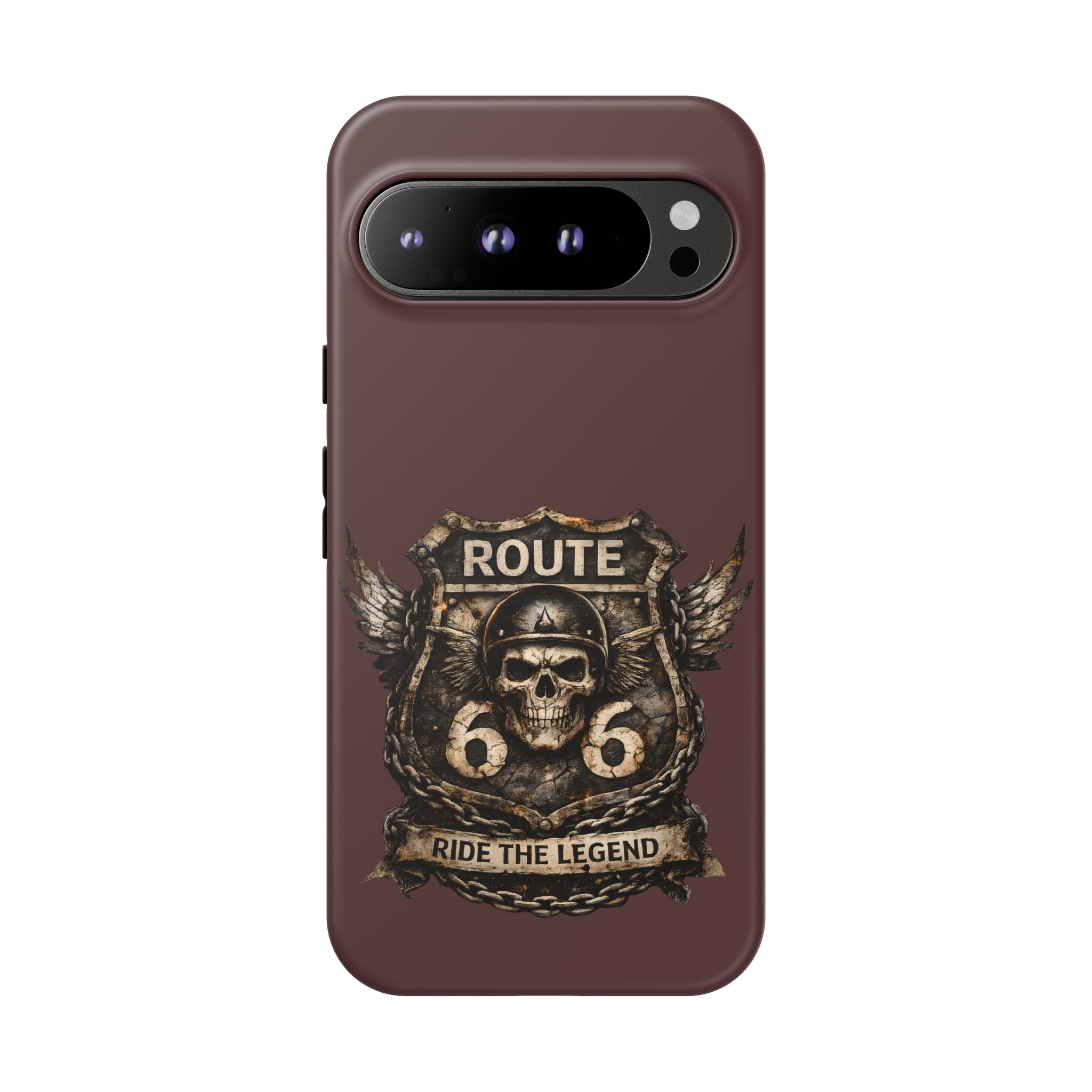 Route 66 Skull Helmet phone case | Motorcycle emblem, Ride the Legend