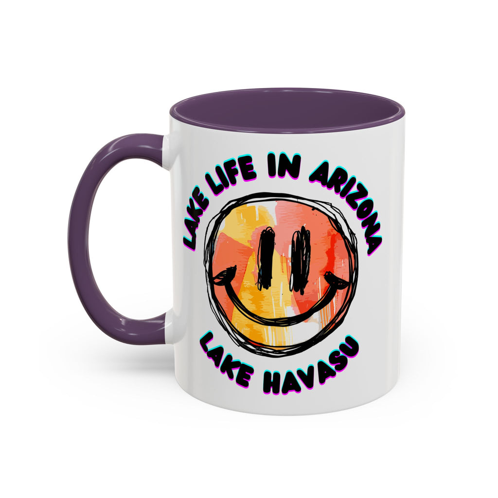 Lake Life in Arizona Smiley Mug | Lake Havasu Accent Coffee Mug