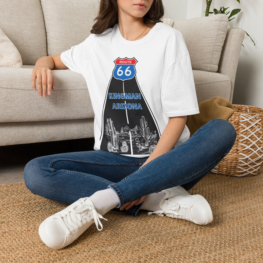 Route 66 Kingman Arizona Mens Womans Softstyle T-Shirt, Vintage Road Trip Shirt, Retro Travel Tee, Men's Women's Graphic Top, Gift for Travelers