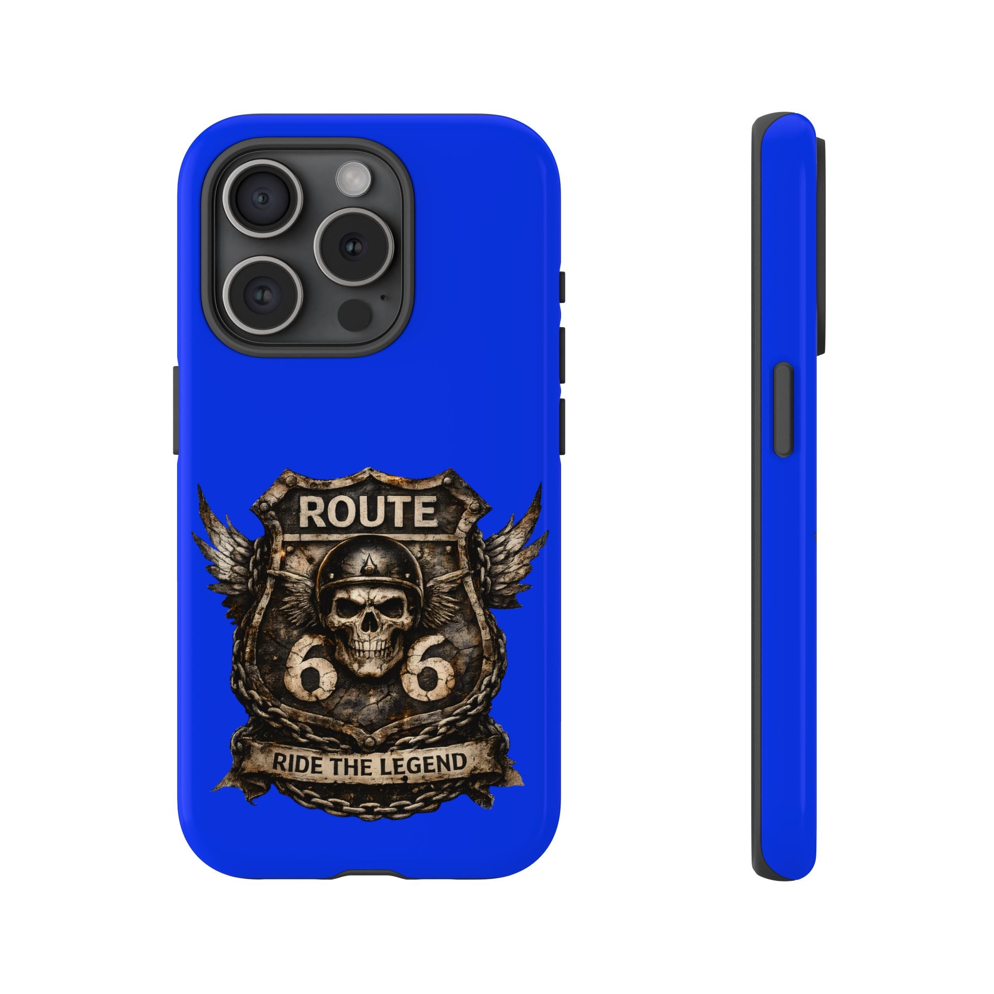 Route 66 Skull Helmet phone case | Motorcycle emblem, Ride the Legend