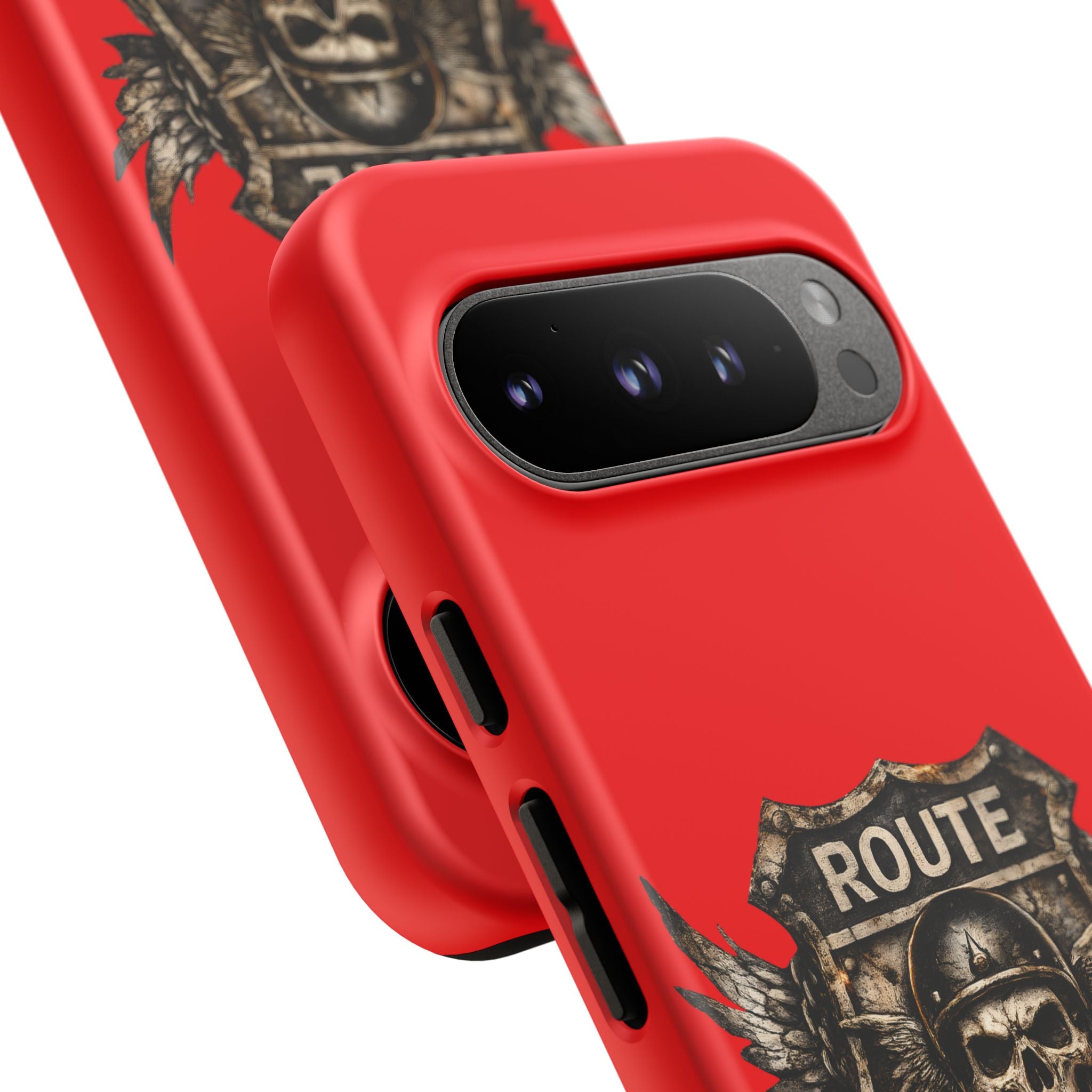 Route 66 Skull Helmet phone case | Motorcycle emblem, Ride the Legend