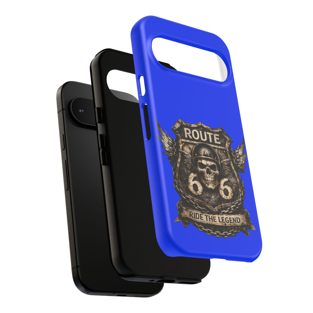 Route 66 Skull Helmet phone case | Motorcycle emblem, Ride the Legend