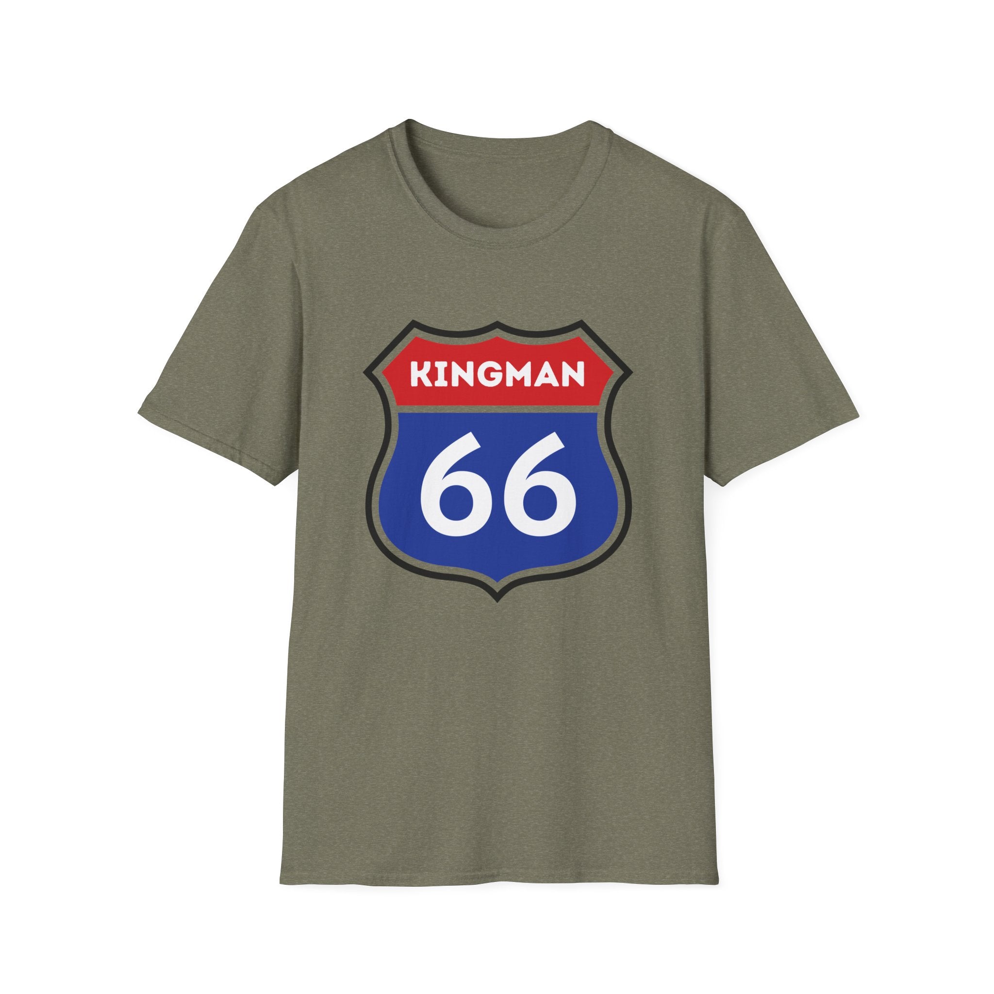 Kingman 66 Shield T-Shirt | Route 66 Road Sign Tee