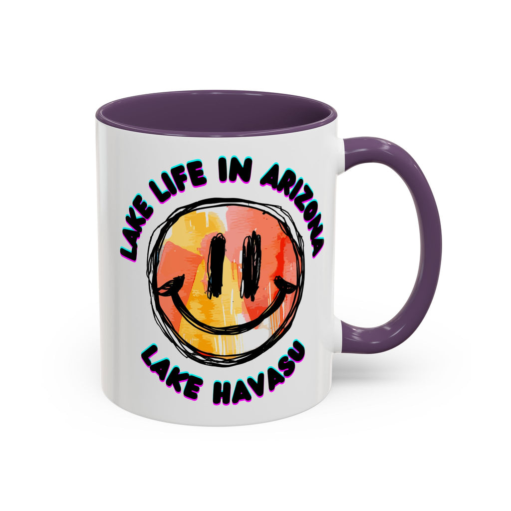 Lake Life in Arizona Smiley Mug | Lake Havasu Accent Coffee Mug