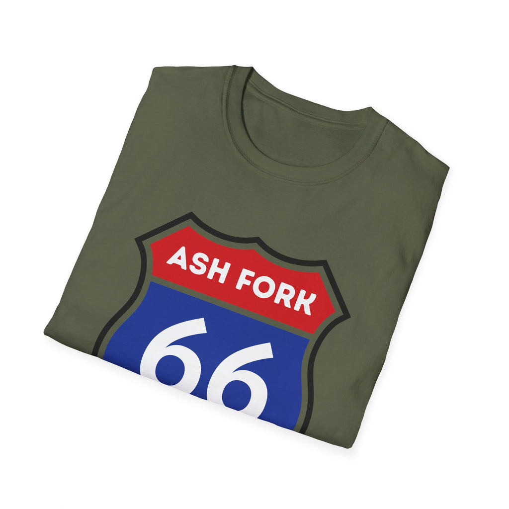 Ash Fork 66 Shield T-Shirt | Route 66 Arizona Road Sign Tee