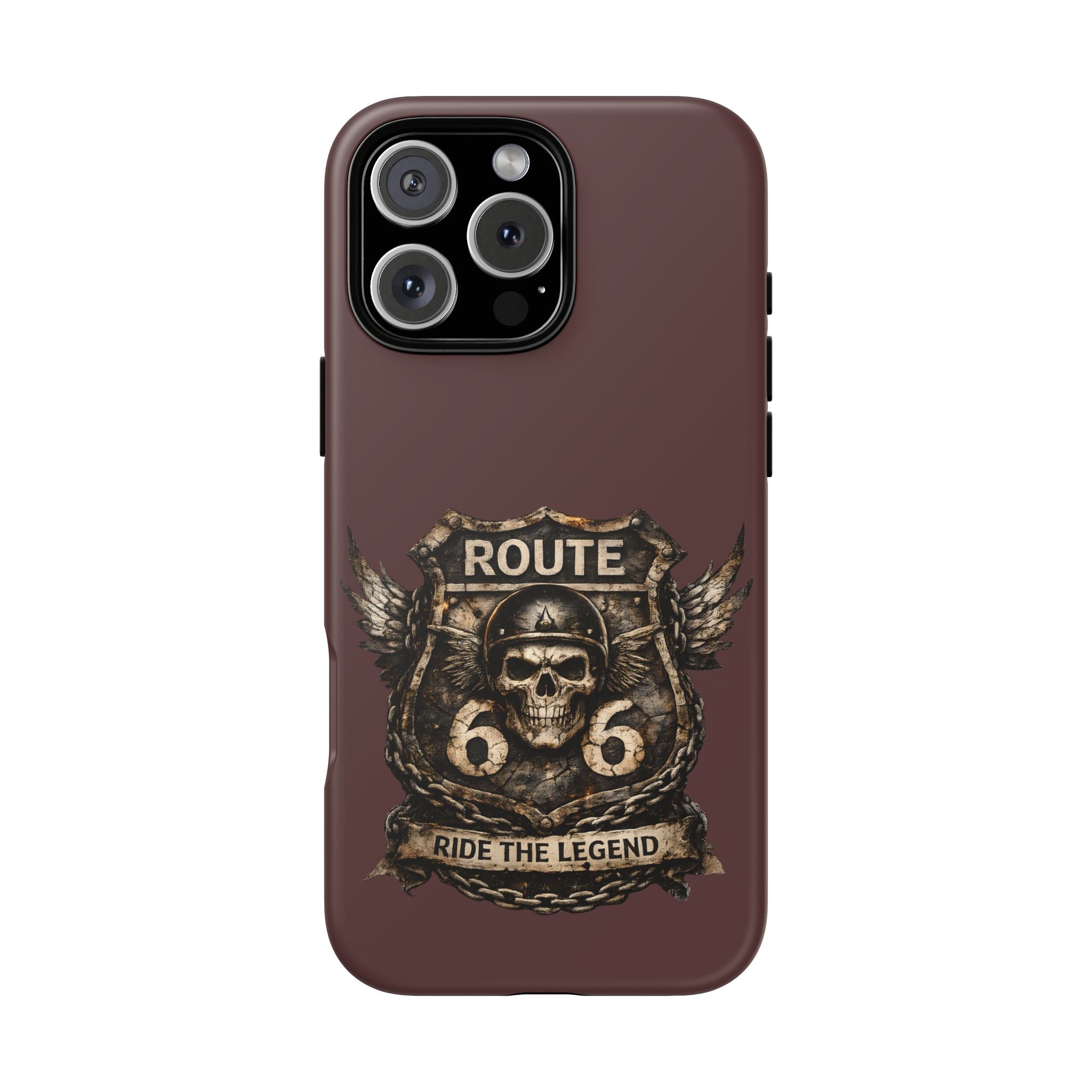 Route 66 Skull Helmet phone case | Motorcycle emblem, Ride the Legend