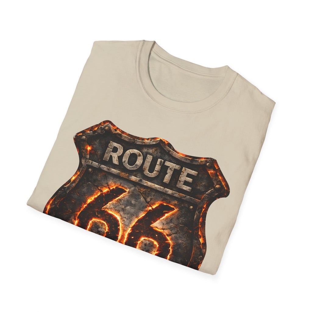 Vintage Route 66 Shield T-Shirt | Retro Road Trip Sign