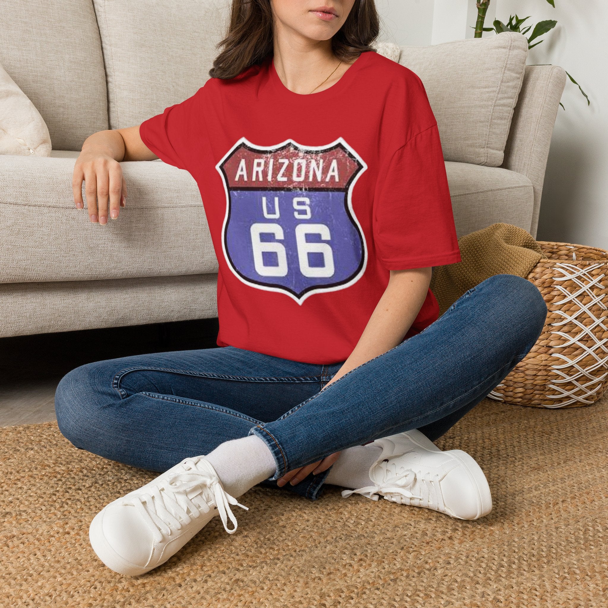 Arizona US 66 Shield T-Shirt | Route 66 Vintage Sign Tee