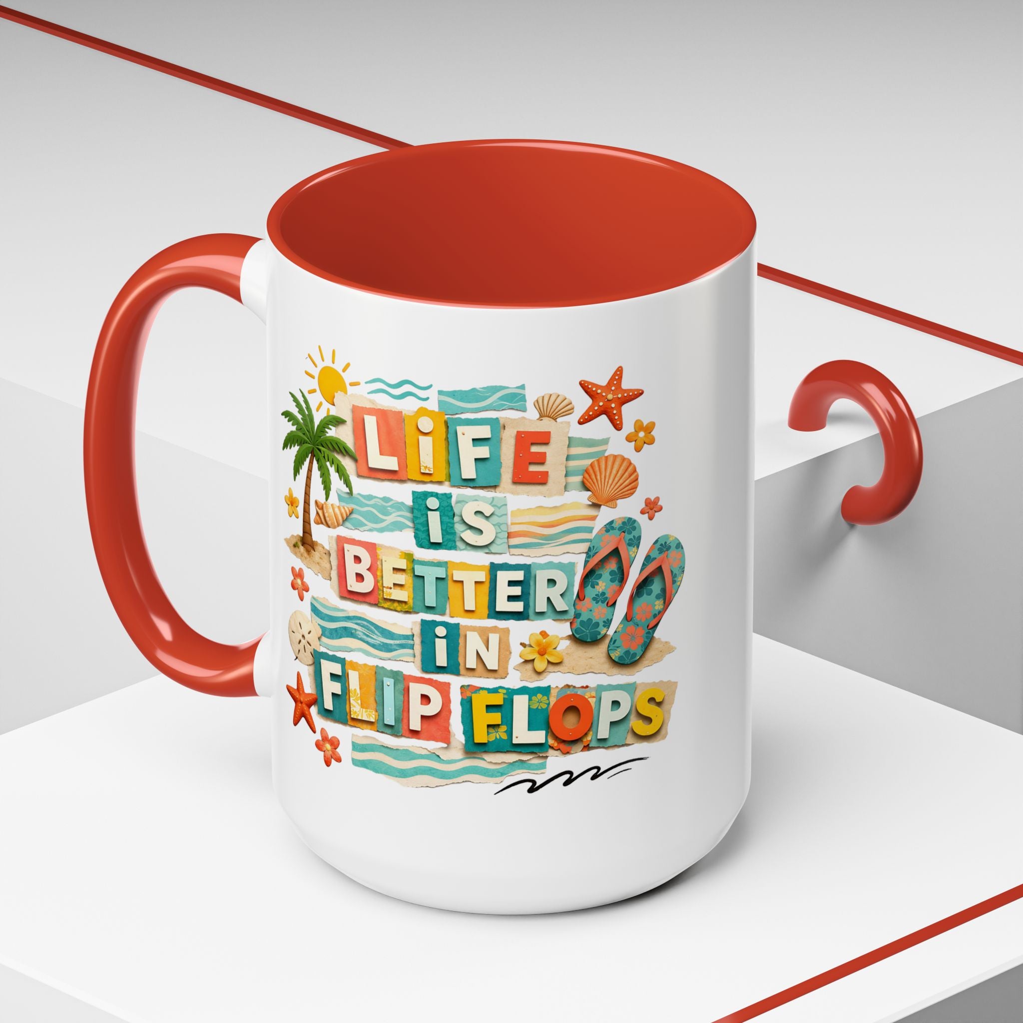 Life Is Better in Flip Flops Mug | Beach Summer Coffee Cup