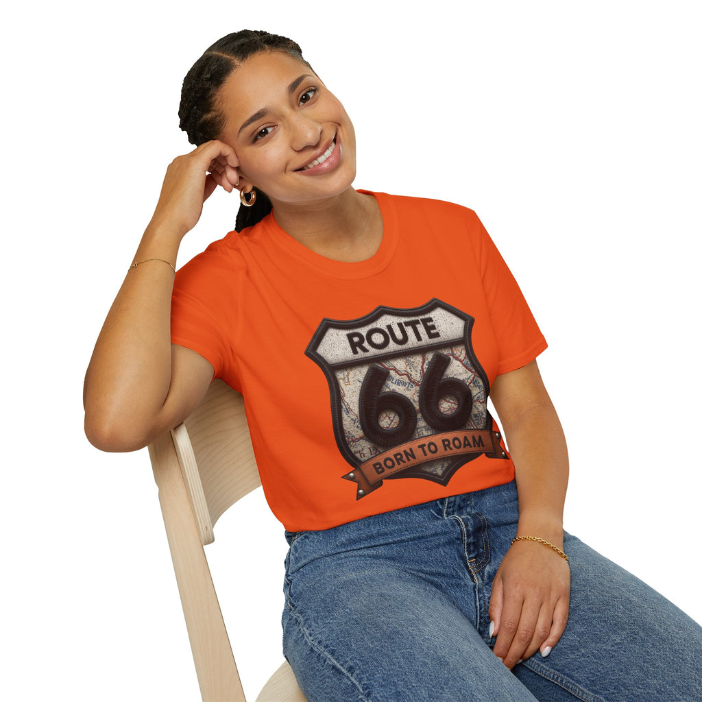 Route 66 Born to Roam T-Shirt | Vintage Highway Shield Tee