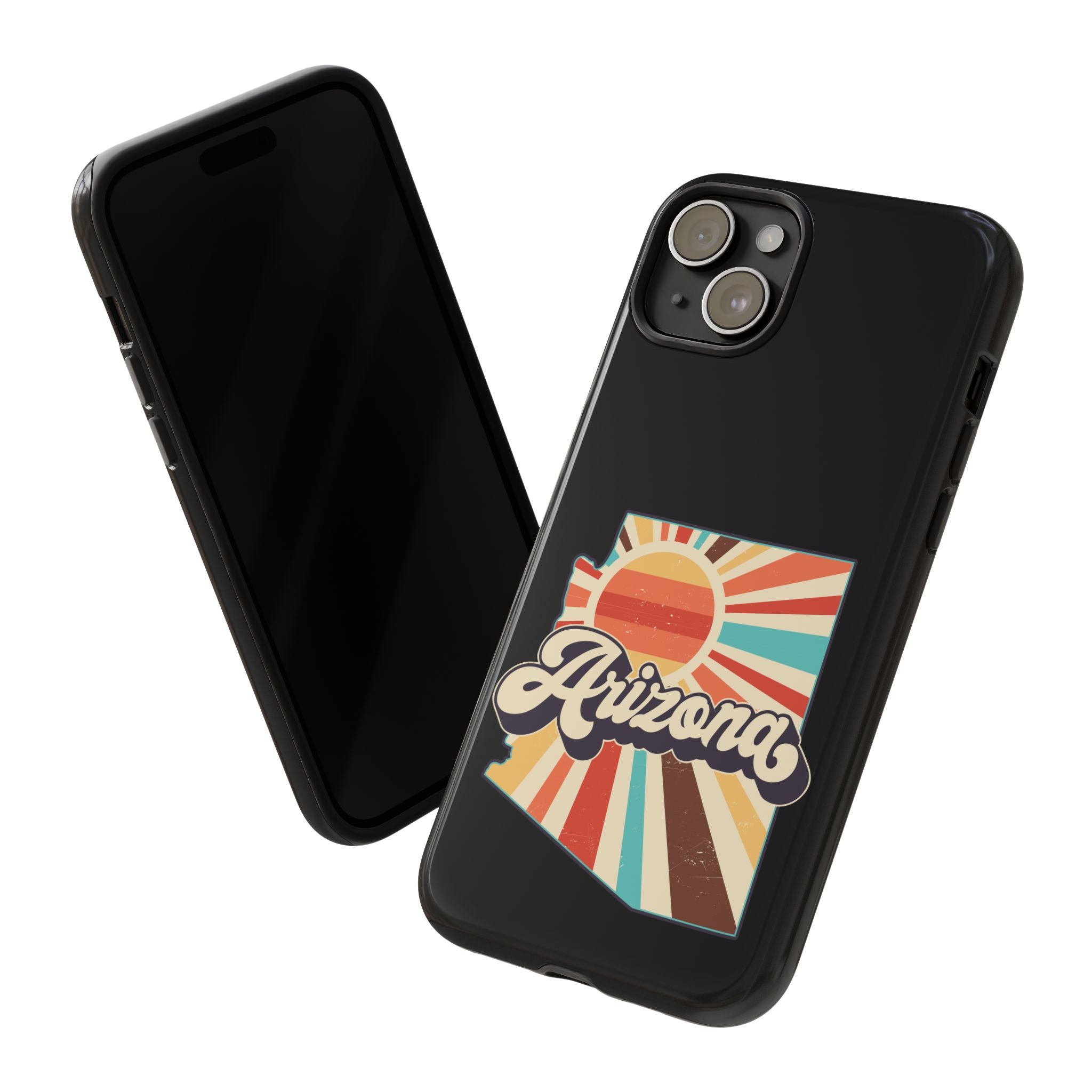 Arizona State Outline Retro Sunset Phone Case | AZ Tough Case