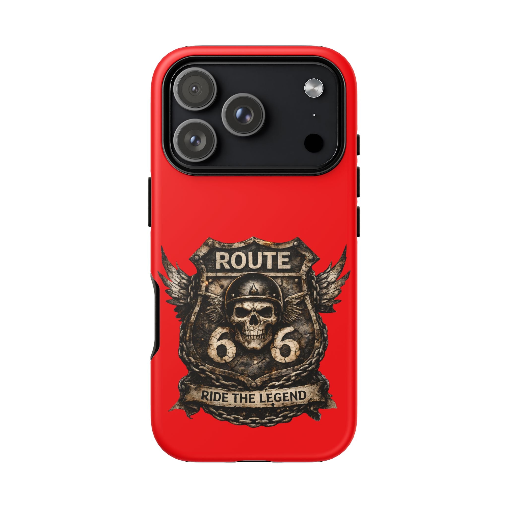 Route 66 Skull Helmet phone case | Motorcycle emblem, Ride the Legend