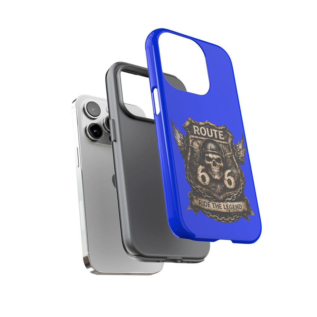 Route 66 Skull Helmet phone case | Motorcycle emblem, Ride the Legend