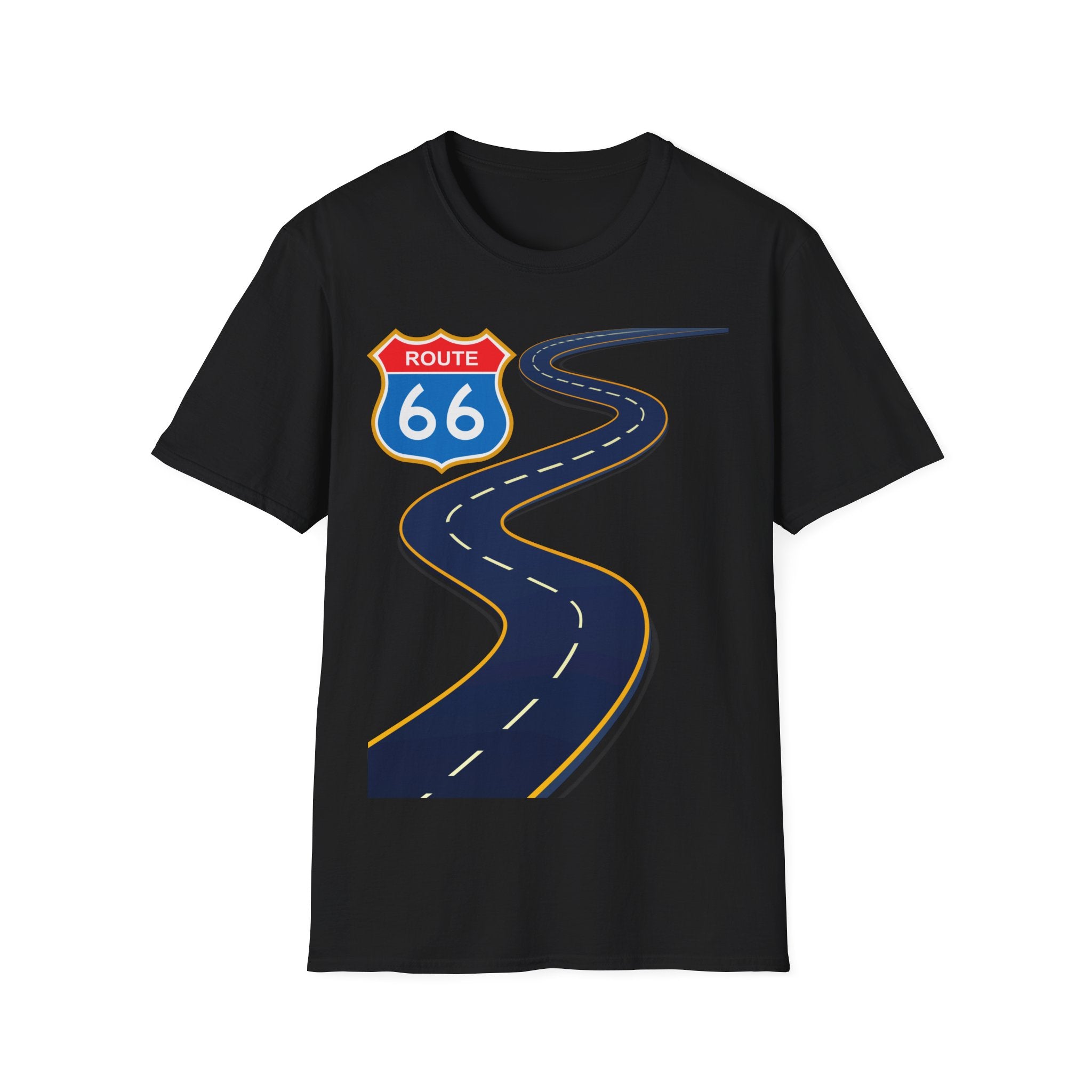 Route 66 Mens and Womans Softstyle T-Shirt, Retro Road Trip Tee, Vintage Highway Shirt, Travel Adventure Top, Unisex Graphic Tee