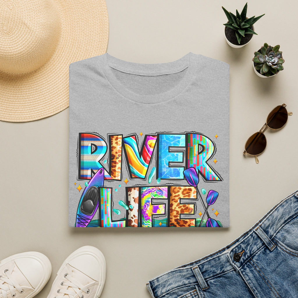 River Life T-Shirt | Colorful Fishing Scenic Graphic