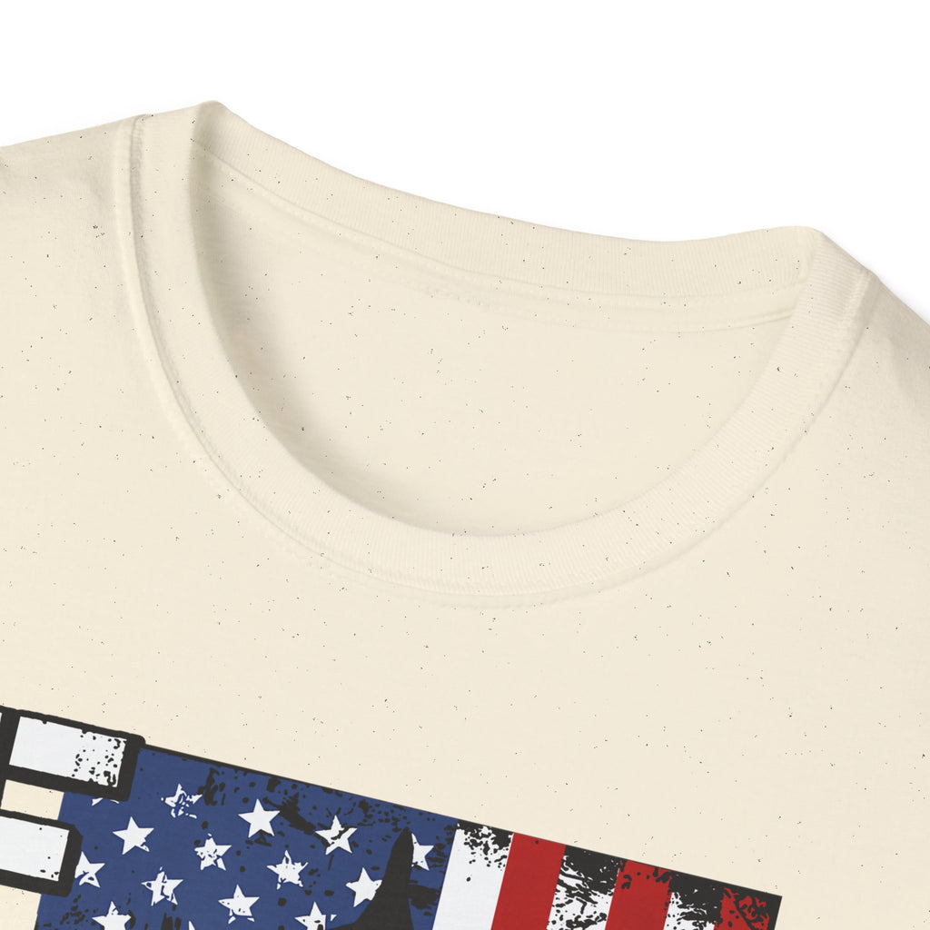 FAFO Patriotic Political Portrait T-Shirt | Flag Background, Bold Lettering