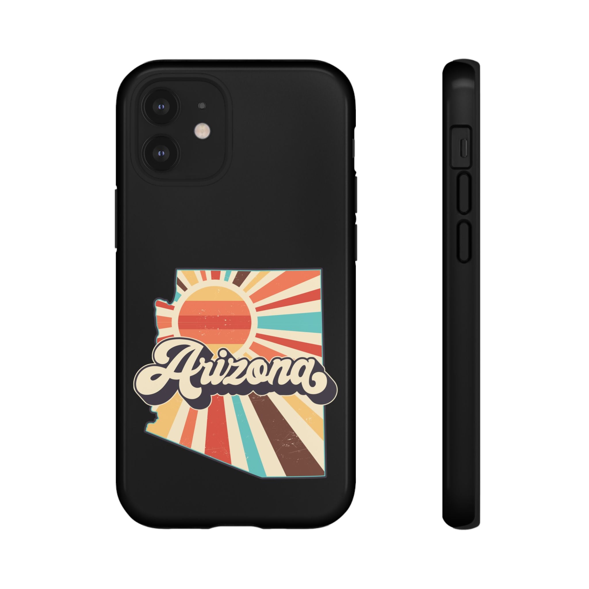 Arizona State Outline Retro Sunset Phone Case | AZ Tough Case