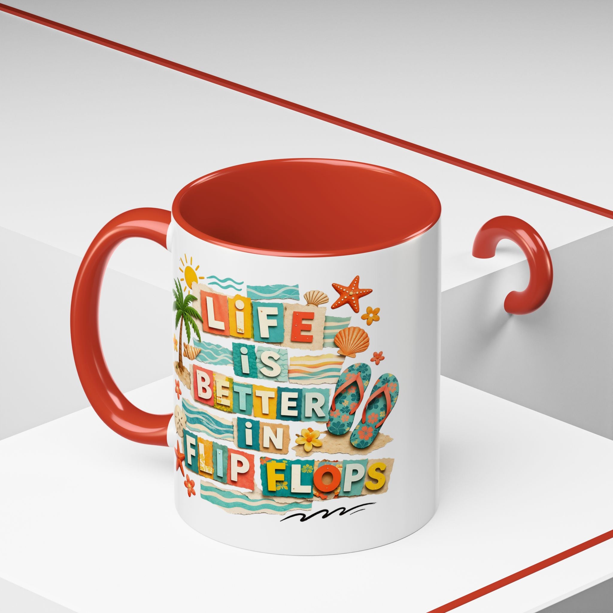 Life Is Better in Flip Flops Mug | Beach Summer Coffee Cup